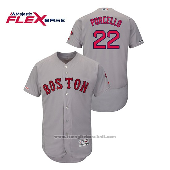 Maglia Baseball Uomo Boston Red Sox Rick Porcello Autentico Flex Base Grigio